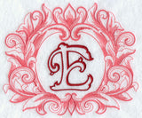 Grand Flourish Capital Letter E - 6 1/2 Inch