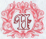 Grand Flourish Capital Letter H - 6 1/2 Inch
