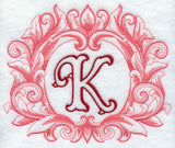 Grand Flourish Capital Letter K - 6 1/2 Inch