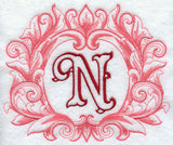 Grand Flourish Capital Letter N - 6 1/2 Inch