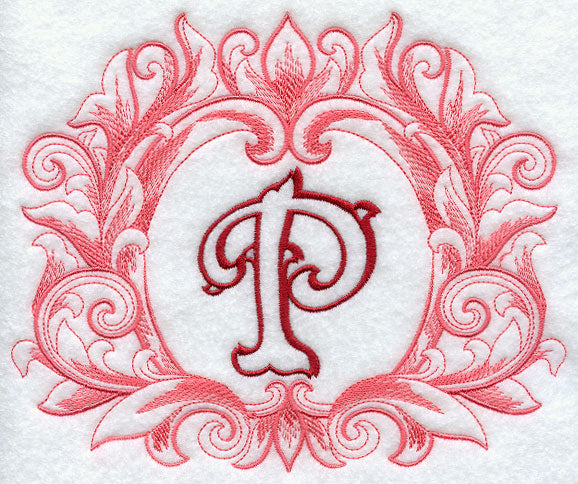 Grand Flourish Capital Letter P - 6 1/2 Inch