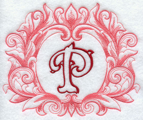 Grand Flourish Capital Letter P - 6 1/2 Inch