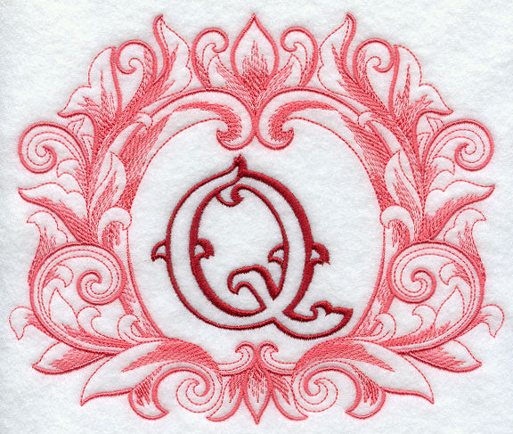 Grand Flourish Capital Letter Q - 6 1/2 Inch