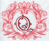 Grand Flourish Capital Letter Q - 6 1/2 Inch