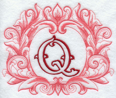 Grand Flourish Capital Letter Q - 6 1/2 Inch