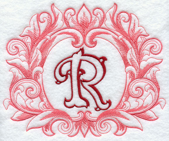 Grand Flourish Capital Letter R - 6 1/2 Inch – Embroidery Library
