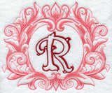 Grand Flourish Capital Letter R - 6 1/2 Inch
