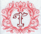 Grand Flourish Capital Letter T - 6 1/2 Inch