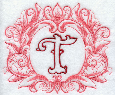 Grand Flourish Capital Letter T - 6 1/2 Inch