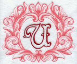 Grand Flourish Capital Letter U - 6 1/2 Inch