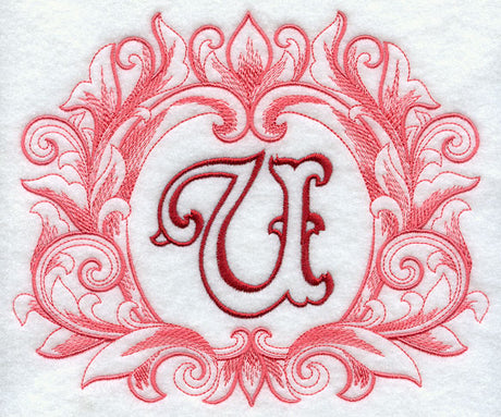 Grand Flourish Capital Letter U - 6 1/2 Inch