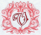 Grand Flourish Capital Letter V - 6 1/2 Inch