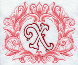 Grand Flourish Capital Letter X - 6 1/2 Inch