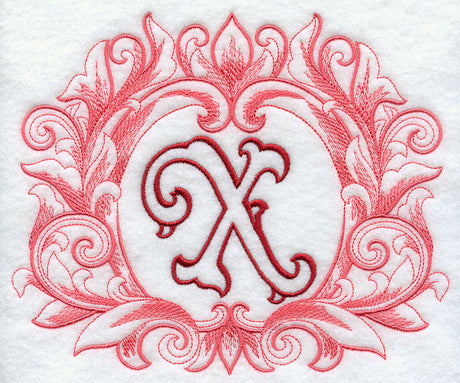 Grand Flourish Capital Letter X - 6 1/2 Inch
