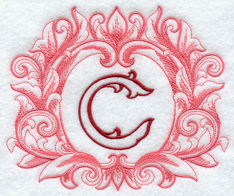 Grand Flourish Capital Letter C - 6 1/2 Inch