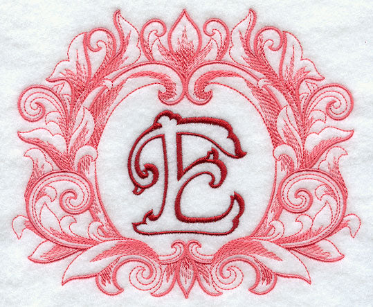 Grand Flourish Capital Letter E - 6 1/2 Inch