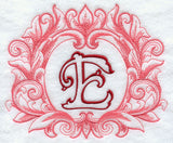 Grand Flourish Capital Letter E - 6 1/2 Inch