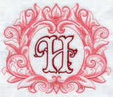 Grand Flourish Capital Letter H - 6 1/2 Inch