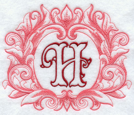 Grand Flourish Capital Letter H - 6 1/2 Inch