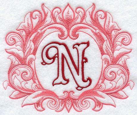 Grand Flourish Capital Letter N - 6 1/2 Inch