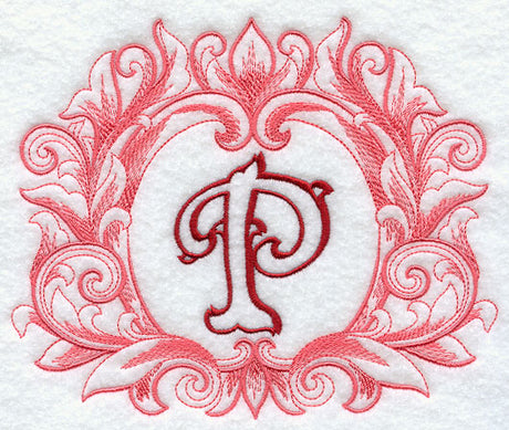 Grand Flourish Capital Letter P - 6 1/2 Inch