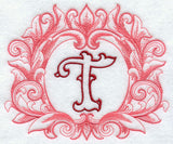Grand Flourish Capital Letter T - 6 1/2 Inch