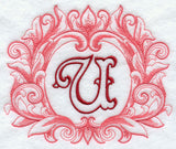 Grand Flourish Capital Letter U - 6 1/2 Inch