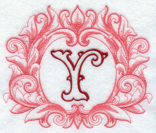 Grand Flourish Capital Letter Y - 6 1/2 Inch