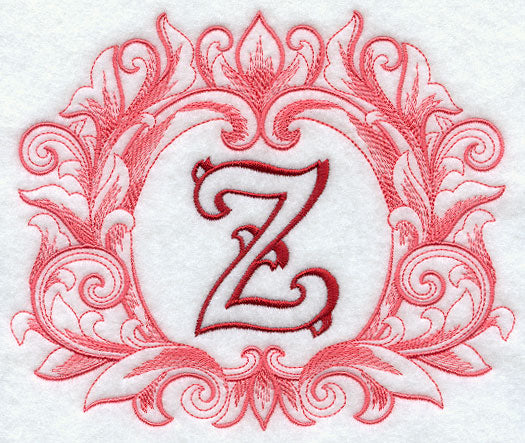 Grand Flourish Capital Letter Z - 6 1/2 Inch