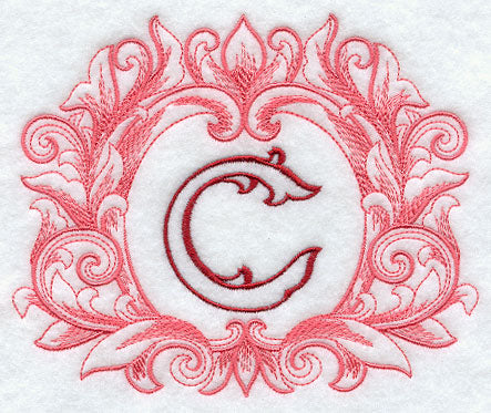 Grand Flourish Capital Letter C - 6 1/2 Inch