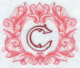 Grand Flourish Capital Letter C - 6 1/2 Inch
