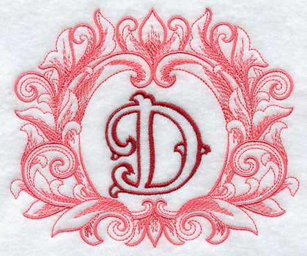 Grand Flourish Capital Letter D - 6 1/2 Inch