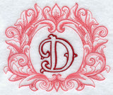 Grand Flourish Capital Letter D - 6 1/2 Inch