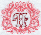 Grand Flourish Capital Letter H - 6 1/2 Inch