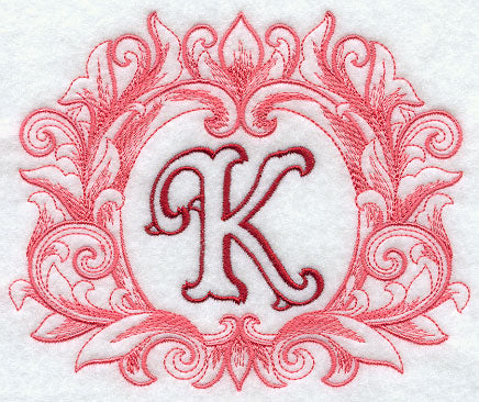 Grand Flourish Capital Letter K - 6 1/2 Inch