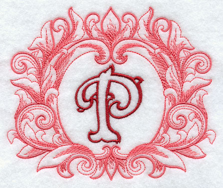 Grand Flourish Capital Letter P - 6 1/2 Inch