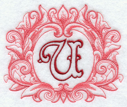Grand Flourish Capital Letter U - 6 1/2 Inch