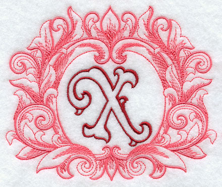 Grand Flourish Capital Letter X - 6 1/2 Inch