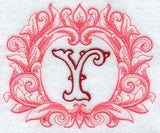 Grand Flourish Capital Letter Y - 6 1/2 Inch