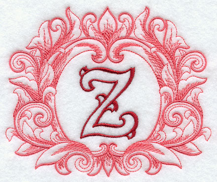 Grand Flourish Capital Letter Z - 6 1/2 Inch