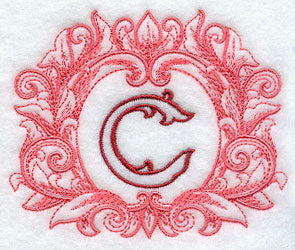 Grand Flourish Capital Letter C - 6 1/2 Inch