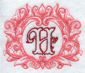 Grand Flourish Capital Letter H - 6 1/2 Inch