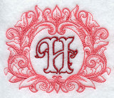 Grand Flourish Capital Letter H - 6 1/2 Inch