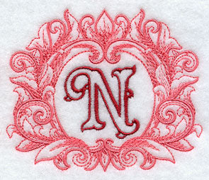 Grand Flourish Capital Letter N - 6 1/2 Inch