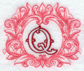 Grand Flourish Capital Letter Q - 6 1/2 Inch