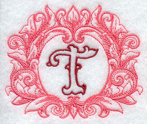 Grand Flourish Capital Letter T - 6 1/2 Inch