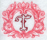 Grand Flourish Capital Letter T - 6 1/2 Inch