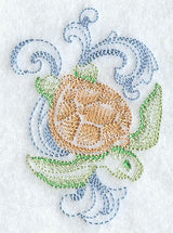 Sea Turtle with Baroque Background