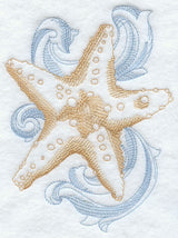 Starfish with Baroque Background