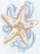 Starfish with Baroque Background